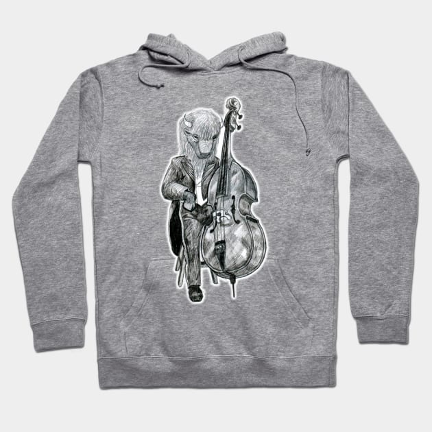 Carnival Animals - Buffalo playing Bass Hoodie by SSBDguy75